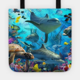 Dolphin Playground Tote