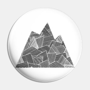 Mountain Zentangle - White Pin