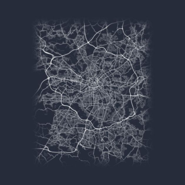 Minimal Manchester United Kingdom UK City Map - Manchester - Long Sleeve T-Shirt | TeePublic
