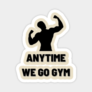 Anytime Fitness | Anytime We Go Gym Muscular Man Logo Magnet