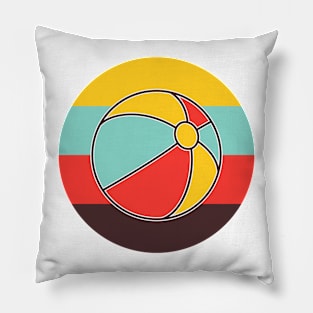 Beach Ball in Retro Colors Pillow