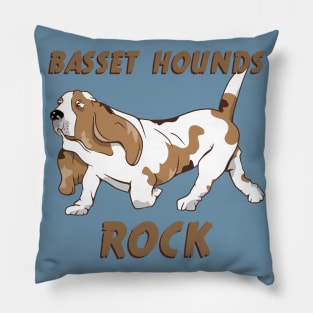 BASSET HOUNDS ROCK Pillow