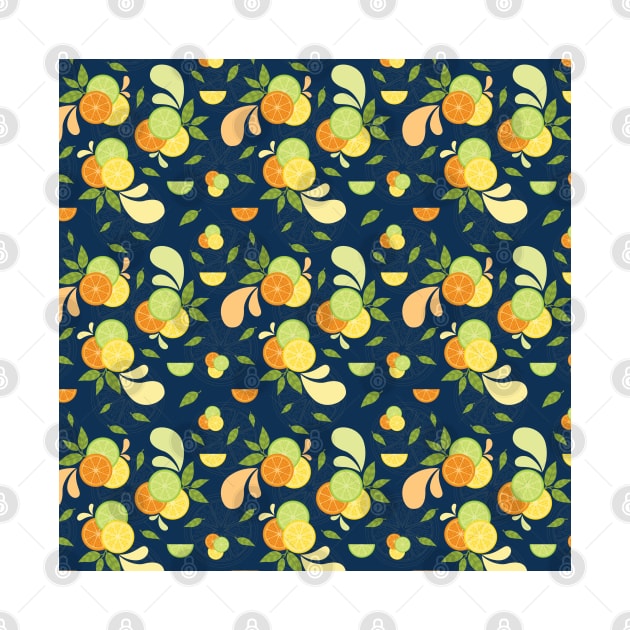 Citrus Splash Seamless Surface Pattern Design by zarya_kiqo