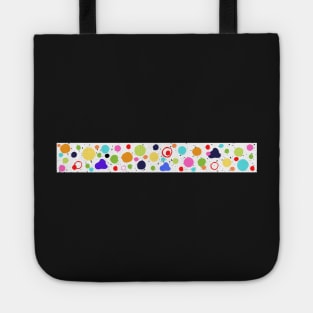 repetitive multiple colorful circles design Tote