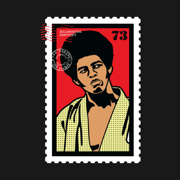 Jim Kelly Hero Stamp by BlackActionTeesOnDemand