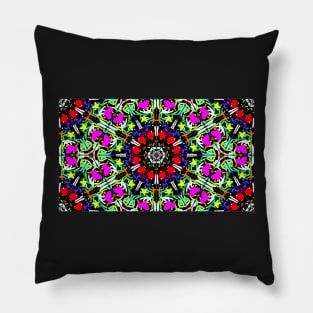 kaleido chaos flashy pattern Pillow