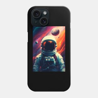 Neon Astronaut Space Galaxy Phone Case