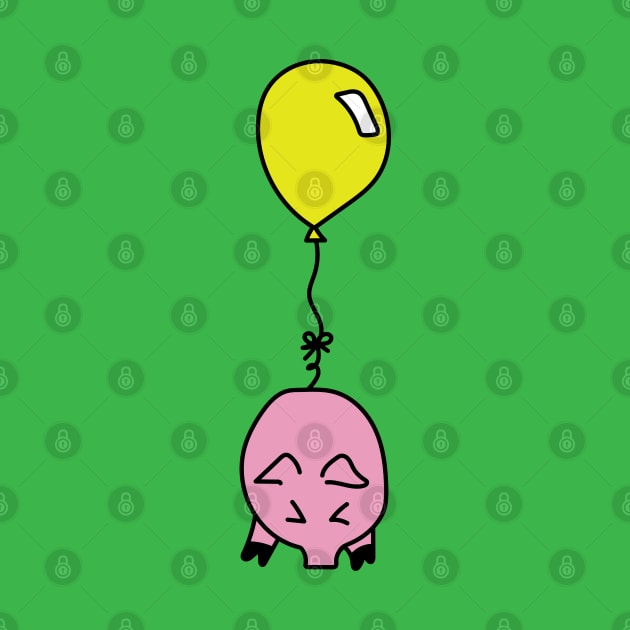 Pig with Balloon by Bellewood222