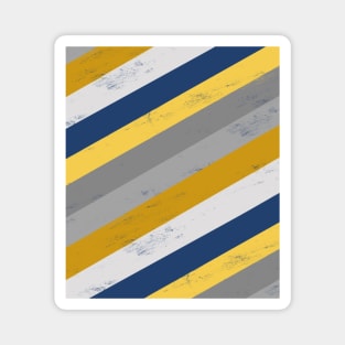 Navy, Mustard and Grey Stripes Magnet