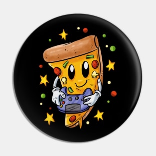 Cute Space Pizza Gamer Pin