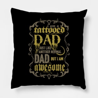 Awesome Tattooed Dad Pillow