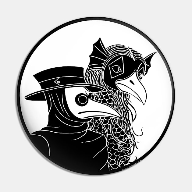 Plague Doctor and Amabie Pin by R Honey Pots