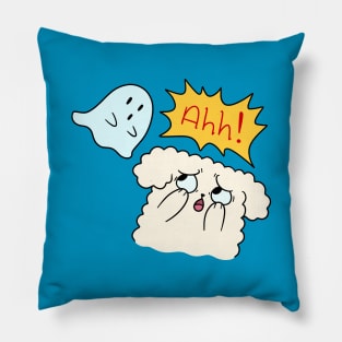 Ahh! Ghost and Fluffy Dog Pillow