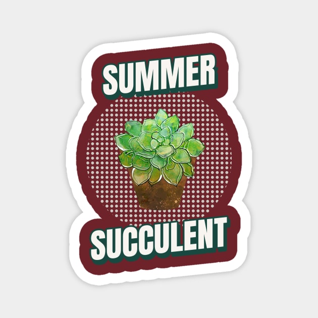 Summer Succulent Magnet by Succulent Circle