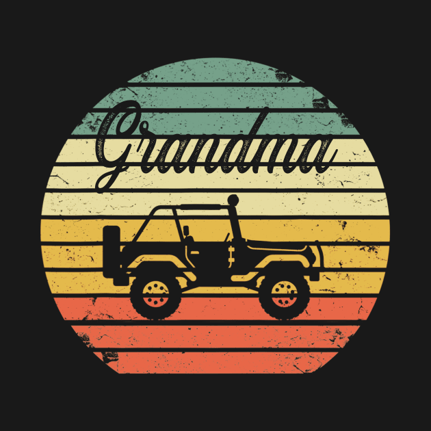 Jeep Grandma Vintage Jeep Retro Jeep Sunset Jeep Men/Women/Kid Jeep by Lucky Jane