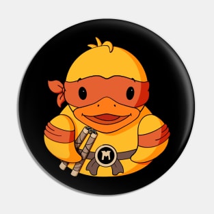 Michelangelo TMNT Rubber Duck Pin