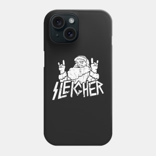 Santa goes Metal Santa Sleigher Funny Christmas for Metalheads Distressed Phone Case