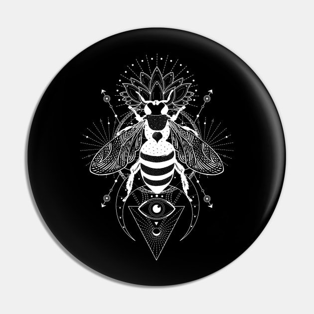 Honey Bee | Sacred Geometry Pin by CelestialStudio