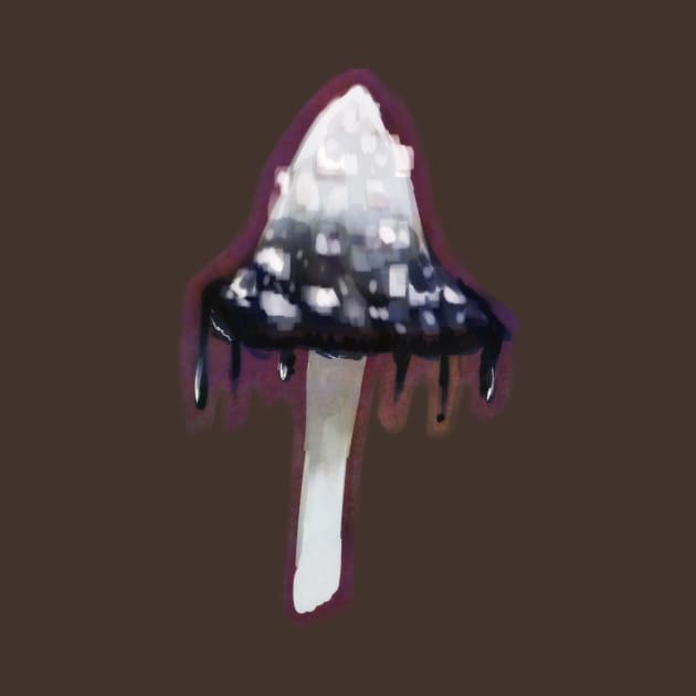 Painted Mushroom - Inkycap by Raebees