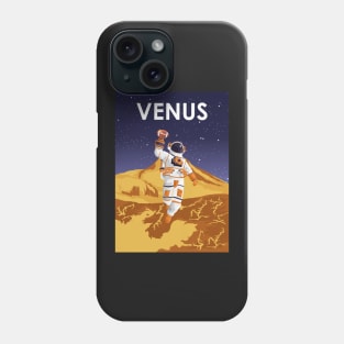 Venus Astronaut Vintage Football Astronaut Travel Poster Phone Case