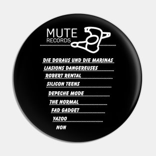 Mute Records Bands Pin