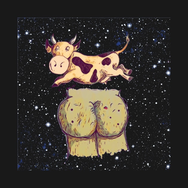 The cow jumped over the moon by Glenbobagins