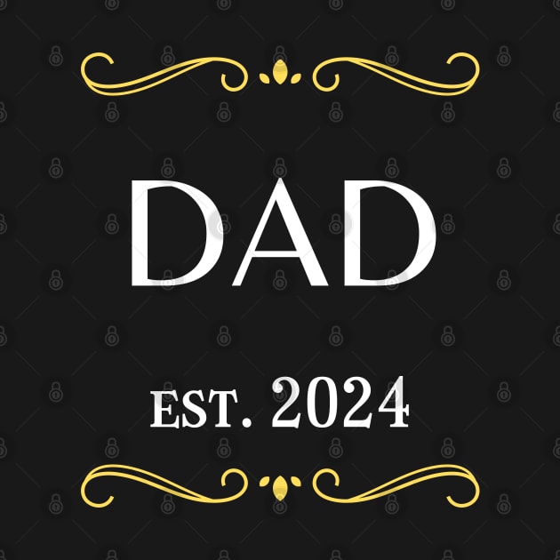 dad to be gift - dad est 2024 by vaporgraphic