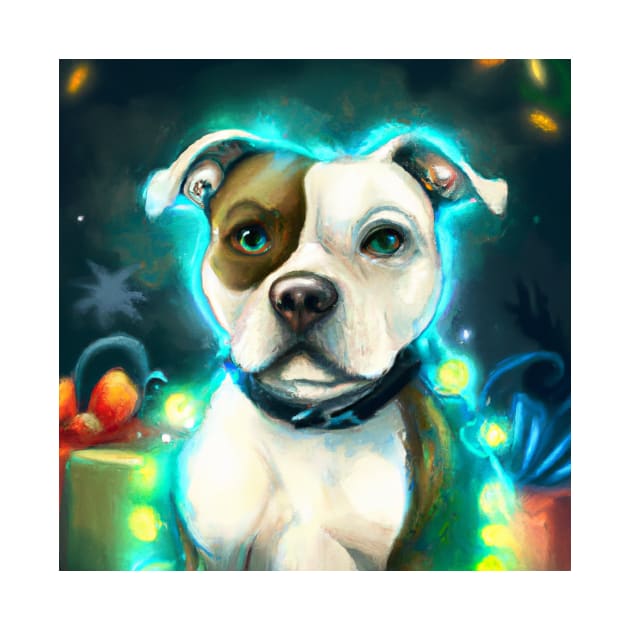 Cute Staffordshire Bull Terrier Drawing by Play Zoo