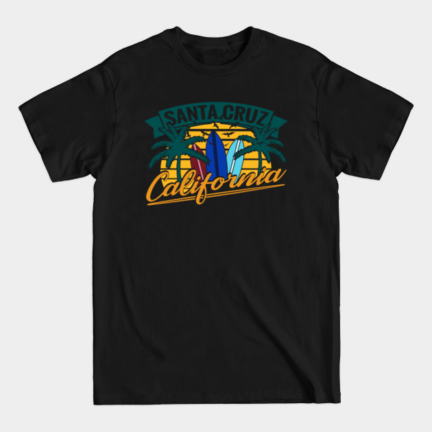 Discover Vintage Santa Cruz California Surfer Christmas In July - Santa Cruz California Surfer - T-Shirt