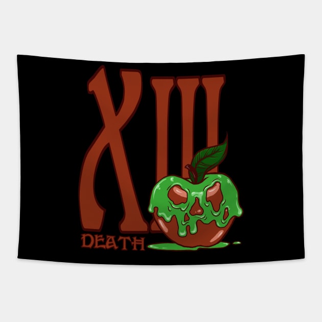 Halloween Tarot XIII: Death (Poison Apple) Tapestry by ConfusionCafé