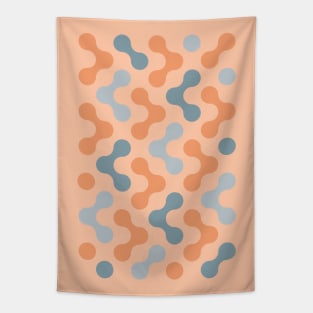 Colorful Shapes (salmon and gray) Tapestry