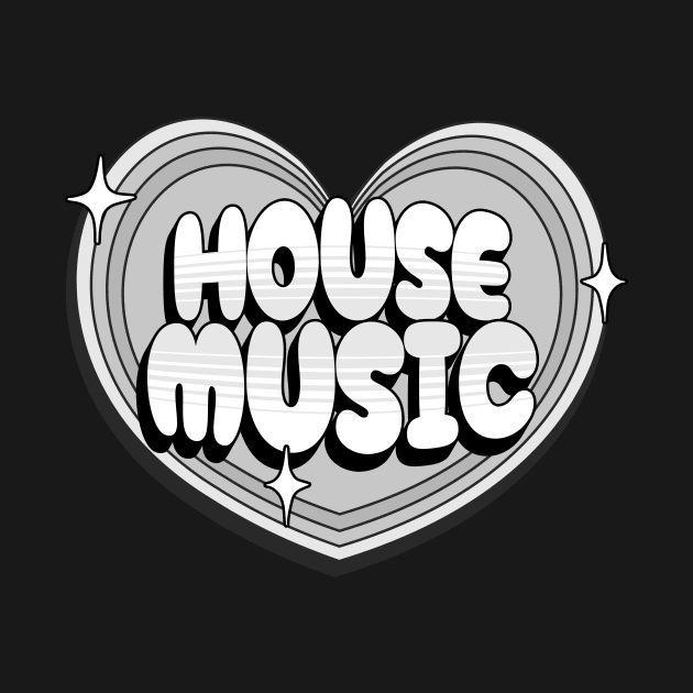 HOUSE MUSIC  - Y2K Heart (Grey) by DISCOTHREADZ 