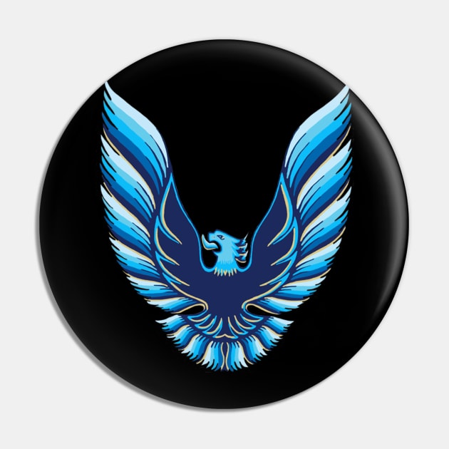 Pontiac Firebird Trans AM Logo (Blue) Pin by Permages LLC