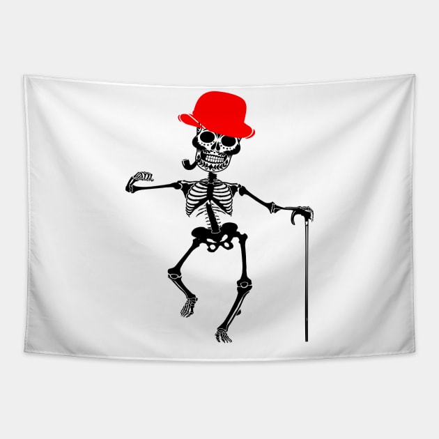 Skeleton show time Tapestry by jois designs