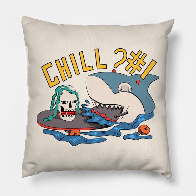 Chill?#! Pillow by Zee Imagi