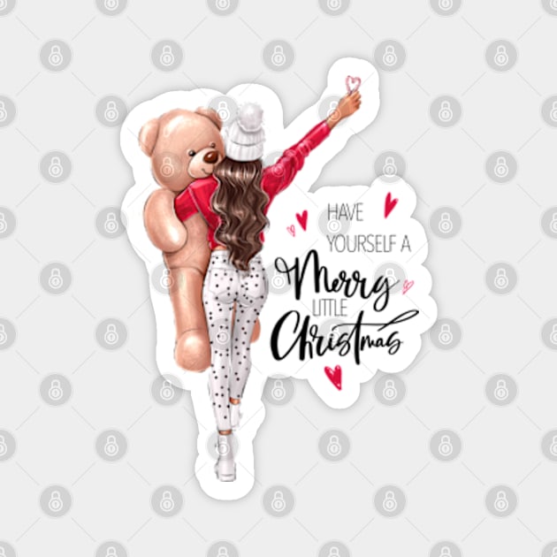 Make Yourself a Merry Little Christmas Magnet by AllessyArt 