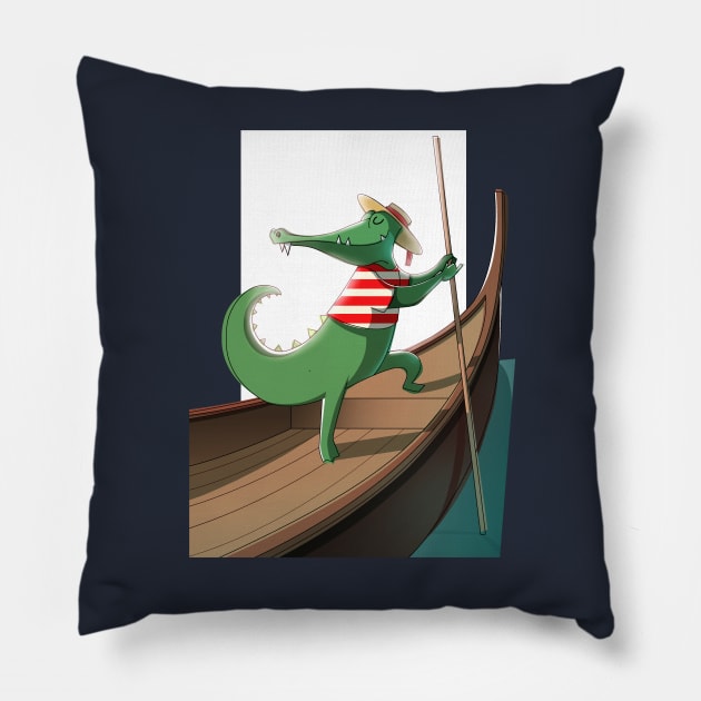 There are no crocodiles in Italy! Pillow by 3183martinat