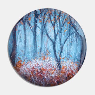 Foggy autumn woods Pin