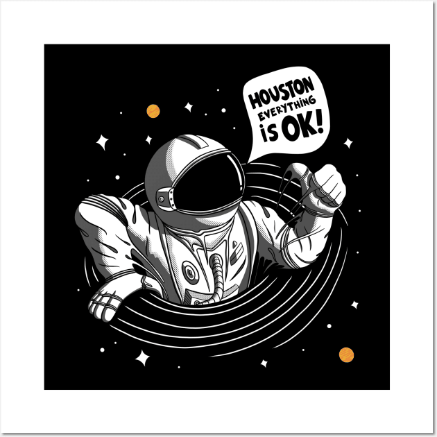 Wall Art Print, Astronaut black and white