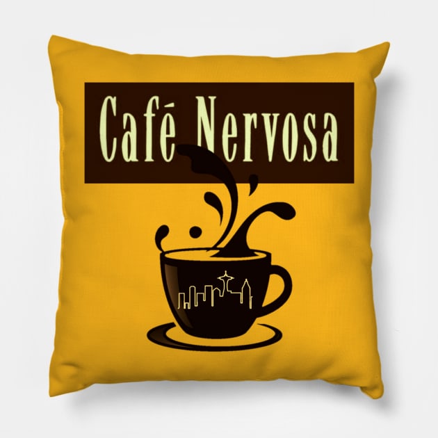 Cafe' Nervosa Pillow by thelostwinchester