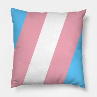 Proud Trans Transexual Pride Flag (Proud LGBTQ+ Community Pride Flag) v2 Pillow