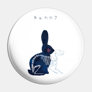 Skeleton Bunny Pin