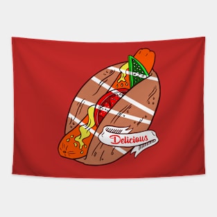 DELICIOUS HOT DOG Tapestry