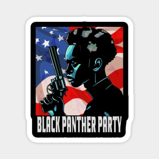 Black Panther Party American Flag 1966 Magnet