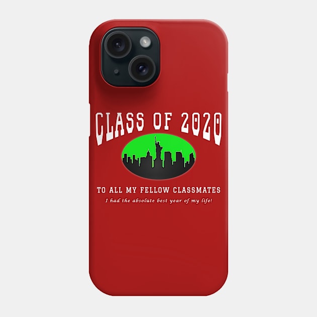 Class of 2020 - Red, Green and White Colors Phone Case by The Black Panther