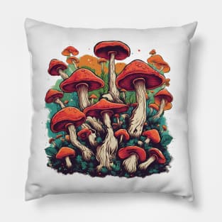 Vintage Mushrooms Pillow