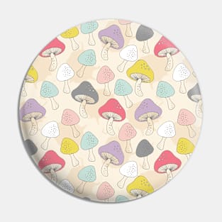 Cute Whimsical Mushrooms Pin