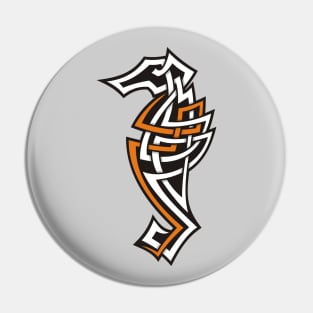 Seahorse Tribal Icon Pin