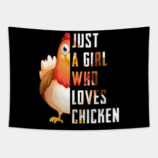 Just A Girl Who Loves Chicken Tapestry