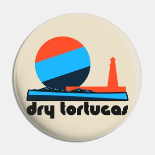 Retro Dry Tortugas ))(( Tourist Souvenir National Park Design Pin